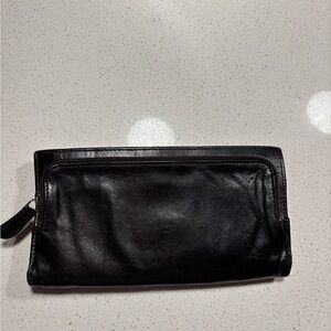 Black Leather Latico Bell Large Wallet